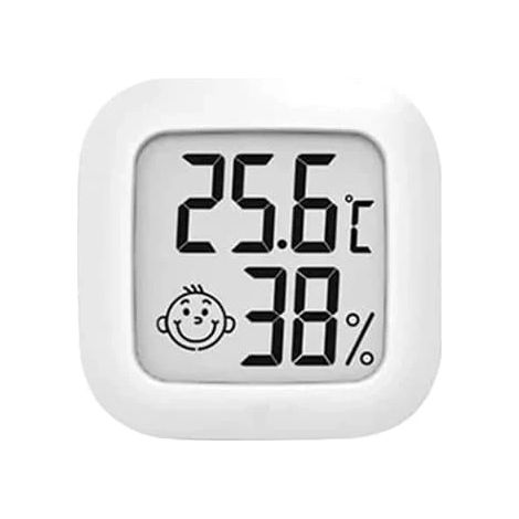 Hygromètre numérique LCD - Mini thermomètre et hygromètre électronique pour la maison et la chambre de bébé (blanc) [Ho] (1/5)