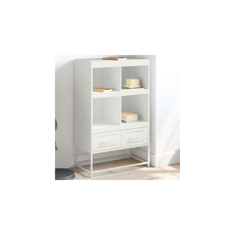 Buffet haut blanc 68,5x39x111,5 acier laminé à froid (1/5)
