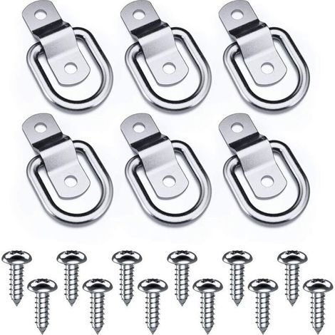 anneaux de fixation et 12 vis, adaptés à la fixation de charges sur les bateaux, remorques et bateaux à moteur. (1/5)