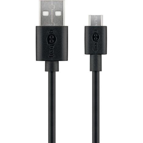 Goobay 72227 cable USB 1 m USB 2.0 USB A Micro-USB B Negro (1/4)