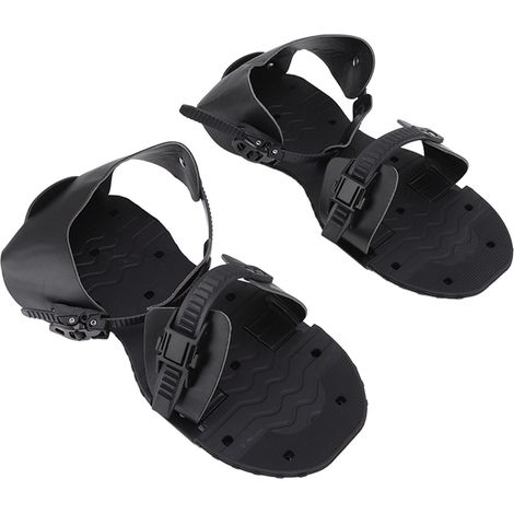 Chaussures de jardin à crampons en cuir PU, modèle gonflable pour pelouse, outil d'aération pour jardin et espace vert (noir, paire) (1/5)
