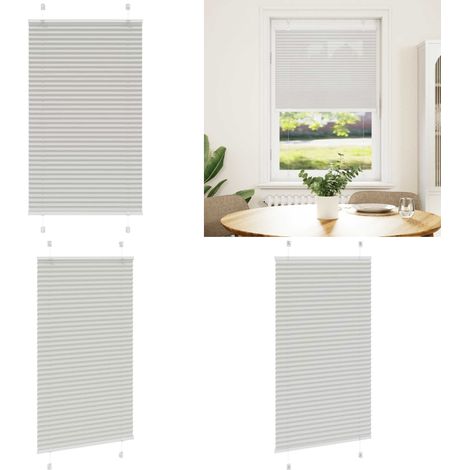 vidaXL Plissee Hellgrau 80x100 cm Stoffbreite 79,4 cm Polyester (1/5)