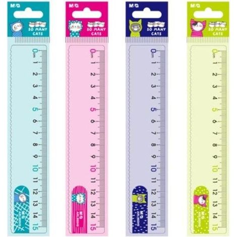 Righello di plastica 15 cm So Many Cats mix M&G