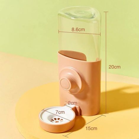 Distributeur Eau Lapin,600ML Suspendue Abreuvoir Lapin Automatique Cochon Inde Anti Goutte Hamster pour Rose (1/4)