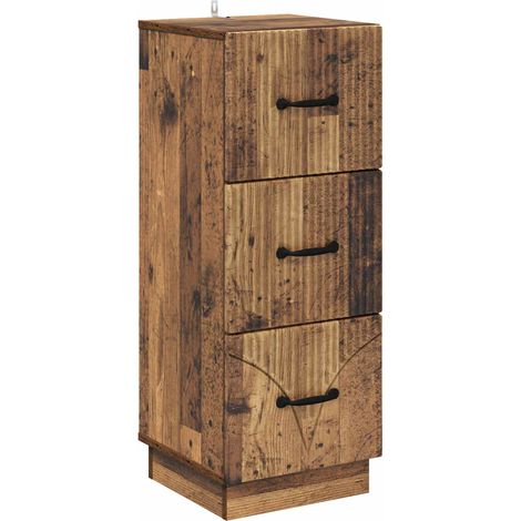 Schubladenschrank Altholz 33 x 34,5 x 87 cm Holzwerkstoff vidaXL
