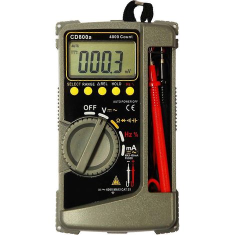 Digitales Multimeter, ABS-Gehäuse, verschleißfest, stoßfest, Handmultimeter mit LCD-Anzeige für elektrische Prüfungen