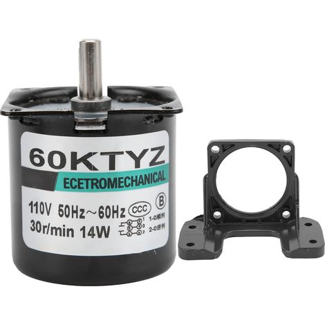 Moteur AC 110V 30tr/min Synchrone à Aimant Permanent avec Réducteur et Arbre Excentrique, Accessoire pour Mini Moteur Électrique (1/5)