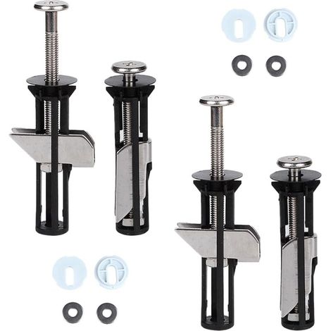 Visserie universelle pour couvercle de WC – 4 pièces, fixation rapide sur charnière supérieure, installation facile et sécurisée
