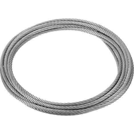 Câble métallique en acier inoxydable 304 de 6 mm, 7 x 19 brins, 6 m (1/5)