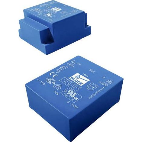 BLOCK FL 42/12 Transformateur pour circuits imprimés 2 x 115 V 2 x 12 V/AC 42 VA 1.75 A Y074061