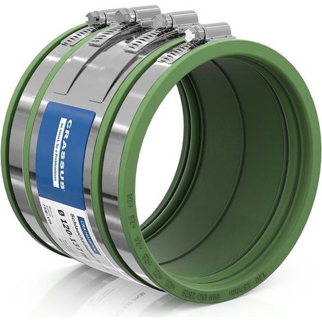 Adaptateur de flexible CR type 2B CSC 137 FKM (120-137 mm), jusqu'à 2,5 bar, FKM / V2A