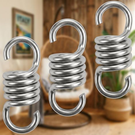 Lot de 3 Ressort de hamac pour Fauteuil Suspendu - capacité 300kg (1/5)