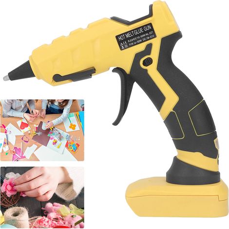 Akku-Heißklebepistole, tragbares elektrisches Heißklebepistolen-Set für Dewalt 18V-21V-Akkus mit 30 Heißklebesticks (7 mm Durchmesser) für Kunst und Handwerk (1/5)