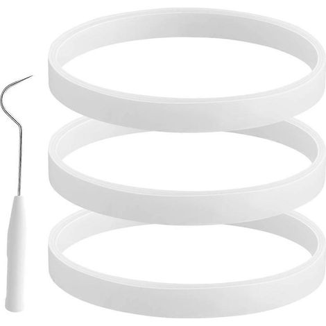 Kit de remplacement de joints en caoutchouc (3 pièces) pour blenders Nutri Blenders, joints blancs de 10 cm (3,94 pouces), compatibles avec les lames d'extraction Auto-IQ BL450 (1/5)