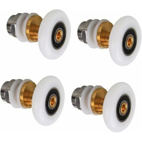 rulli per porta doccia, rulli di ricambio con cuscinetto da 25 mm per porte scorrevoli in vetro della doccia, per la sostituzione dei rulli delle guide. (1/5)