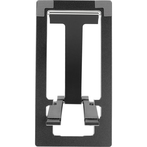 Support de téléphone pliant en alliage d'aluminium, portable pour bureau et maison, noir (1/5)