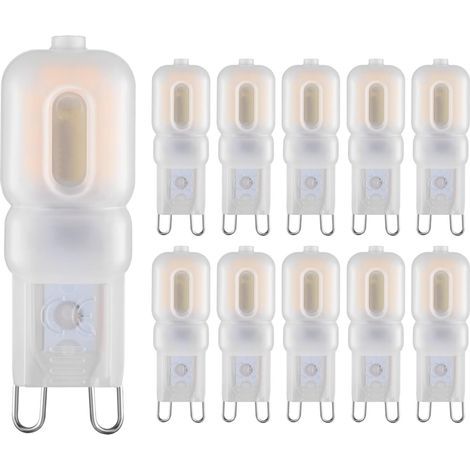 G9 ampoule LED 3W équivalent à 20、25W lampe halogène 10-Pack T4 G9 220V G9 Base. blanc chaud 3000K (1/5)