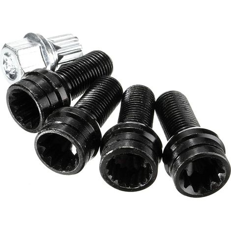 Pièces Boulons de Roue en Acier, Ecrou Antivol, Boulon de Protection de Roue, M14 x 1,5 MM (1/5)