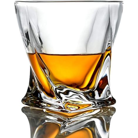 Verre à Whisky Cristal Verre à Boire Cristal Verres à Cognac à Fond Plat Gobelet Transparent sans Plomb Accessoires de Vin Whisky Scotch Cocktail Bourbon Rhum (1/5)