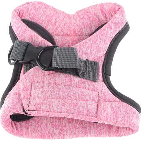 Harnais et laisse réglables et extensibles pour chat, veste anti-fugue idéale pour la promenade, le jogging et l'entraînement, rose, taille S (1/5)