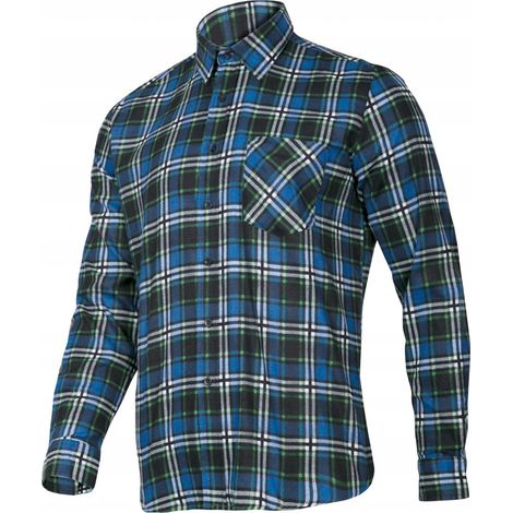 CAMISA DE FRANELA A CUADROS AZULES, 170G/M2, "XL", CE, LAHTI 1 unidad. (1/5)