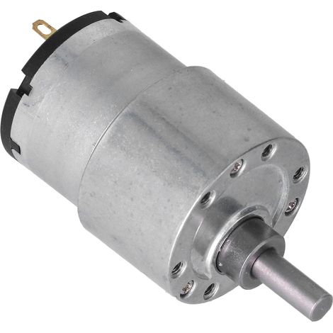 Moteur réducteur 24V 35 tours/min pour véhicules, fort couple, rotation bidirectionnelle, système d'engrenages durable.