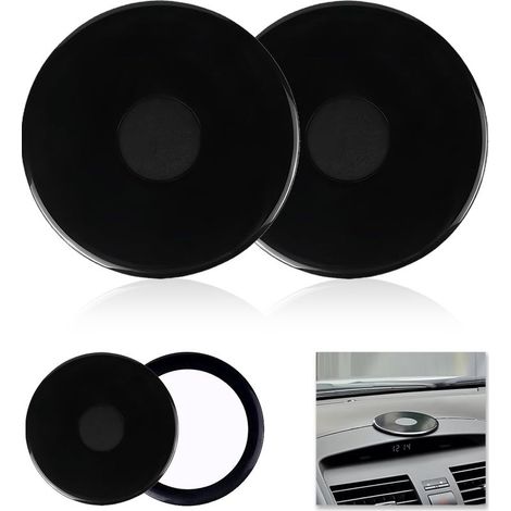 2 x 75 mm selbstklebende Montageplatten für GPS-Armaturenbretter, kompatibel mit Go Start Via Classic Essential Camper Drive Drivesmart Nuvi Dezl, einfache Montage (1/5)