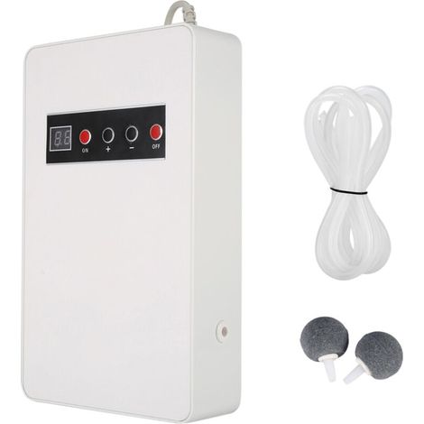 Trywise Générateur d'ozone 50Hz 600 mg/h, ozonateur pour eau domestique, aliments et légumes (blanc), prise ue 220V (1/4)
