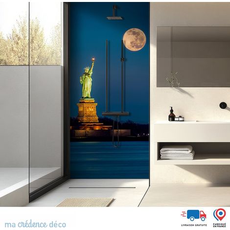 Panneau de douche : STATUE DE LA LIBERTÉ - Alu composite - 120 - 245 (1/3)
