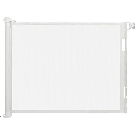 Barrera de seguridad, diseño retráctil, manejo con una sola mano, 150 cm, color blanco. (1/2)