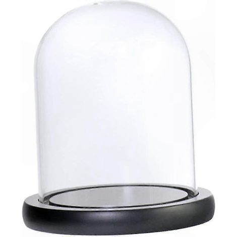 Socle en bois marron et cloche en verre transparent pour centre de table de mariage, présentoir à monter soi-même, décoration intérieure (1/5)
