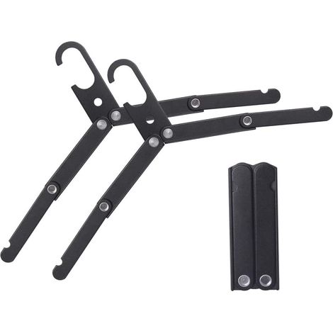 Cintres de voyage en métal robustes et pliables pour vêtements mouillés - Accessoires de voyage portables et peu encombrants (3, noirs) (1/5)