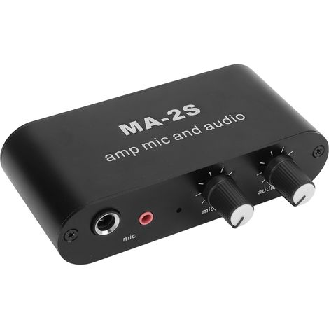 Petit préamplificateur audio stéréo à 3 ports de sortie, amplificateur de casque en aluminium et ABS pour haut-parleur (1/5)
