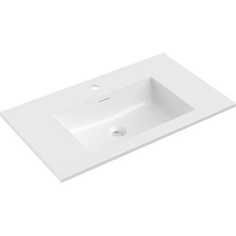 Mexen Otis lavabo empotrado en la encimera 81 x 46,5 cm, blanco brillante - 25188000 (1/3)