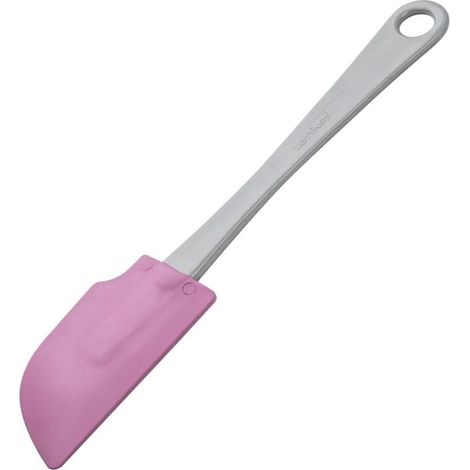Spatule de pâtisserie, spatule de cuisine, spatule, Plastique, Silicone, Rose, Gris, 25 cm (1/5)