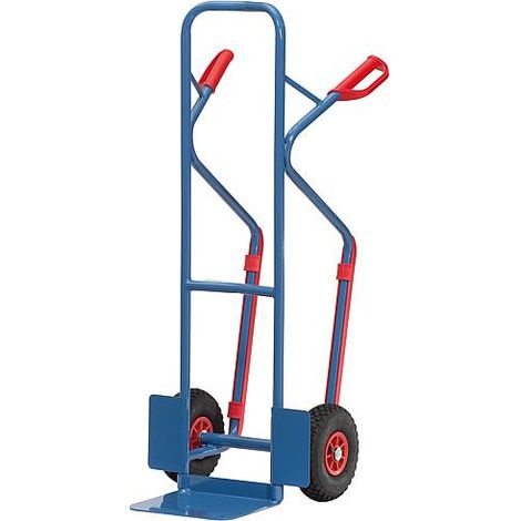 Diable en tube d'acier B1330V Fetra Capacité 300kg, roue pleine