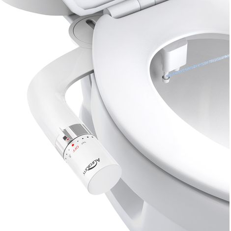 Bidet WC Ultra-Fin, Double Buse, Pression Réglable (1/5)
