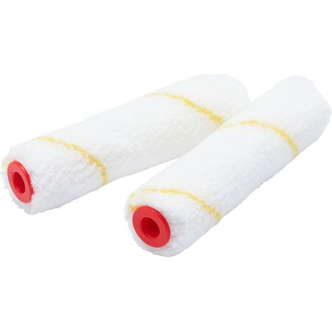 Lot de 2 mini-rouleaux microfibre 100 mm poils courts (1/5)