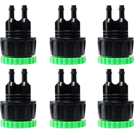 Lot de 6 connecteurs de tuyau d'arrosage pratiques pour robinet d'arrosage  Connecteurs de tuyau d'irrigation goutte à goutte  Connecteur rapide pour système d'irrigation de jardin