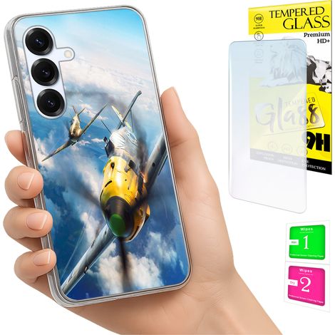 Custodia per Samsung Galaxy S25 FE, cover fotografica, cover posteriore + vetro 9H (1/5)