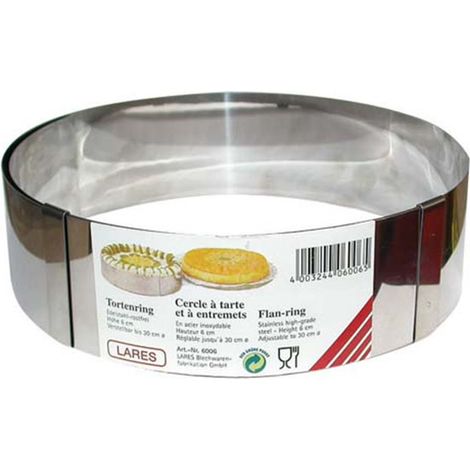 Dessert- und tortenring bis zu 30cm erweiterbar - Lares - 6009