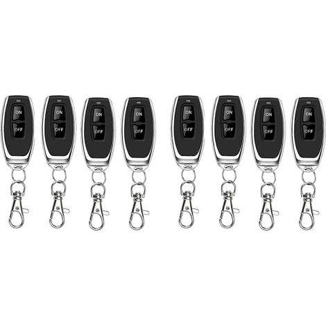 Lot de 8 interrupteurs de télécommande sans fil RF 433 MHz pour relais 220 V 30 A, éclairage, pompe à poussière, moteur, ventilateur et plus encore. (1/5)