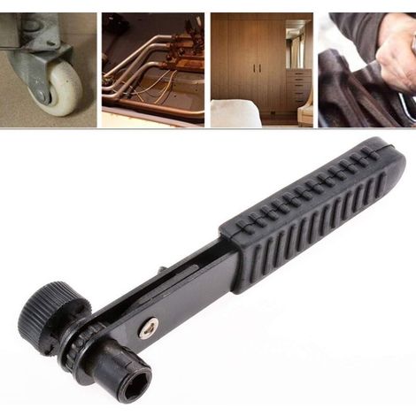 Mini clé à cliquet 1/10,2 cm Tige à clipser Pole Douille tournevis pour garage outils à main (Noir), noir