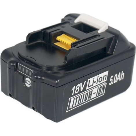 Batterie lithium-ion de rechange 18 V 5,0 Ah compatible avec les outils électriques sans fil Makita LXT, batterie rechargeable avec indicateur de charge (1/5)