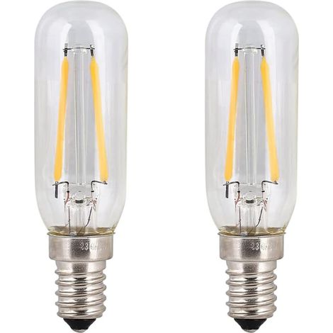2er-Pack 4-W-SES-LED-Glühbirne für Dunstabzugshauben, E14, Kaltweiß 6000 K, T25-Röhren-Glühlampen, 40-W-Glühlampen, Ersatz für kleine Edison-Schraube, nicht dimmbar, für Dunstabzugshaube (1/5)