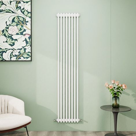 AICA 1800x380mm White Vertical Traditional Radiator Cast Iron 2 Column Heating UK