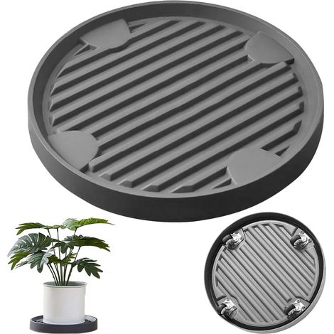 22cm Dissimulées pour Pot de Fleurs, Plateau de Jardinière Mobile, Chariot à Palettes pour Plantes à 360°, Capacité Charge 75 kg, pour Le Transport de Plantes en Pot Intérieur, Extérieur
