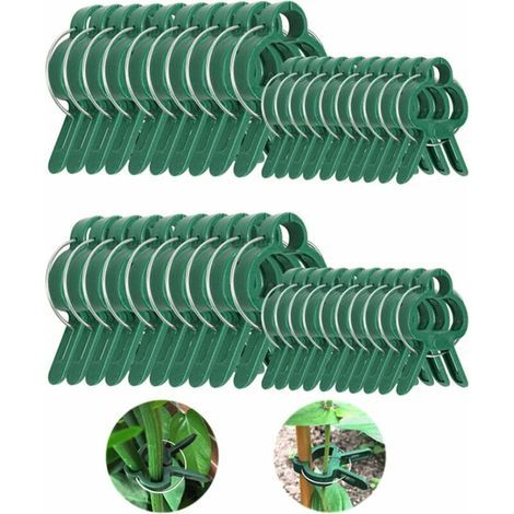 Clips de Plante Réglable Plante Clips de Fixation Support Attache Plante Clips Plastique Clip de Plante de Support de Jardin pour Jardin Vigne Légumes Tomates(20 Grands Clips et 20Petits Clips) (1/5)