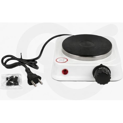 Mini Fornello Elettrico Portatile 500W con Piastra in Ghisa Ideale per Campeggi