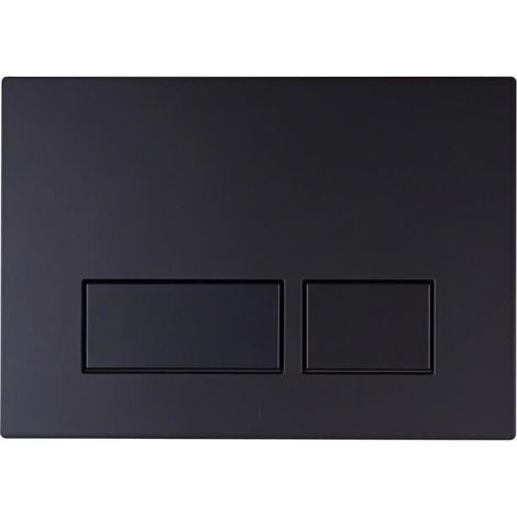 Panneau d'actionnement à double chasse d'eau avec bouton carré, bouton de réservoir de toilette dissimulé, noir (1/4)